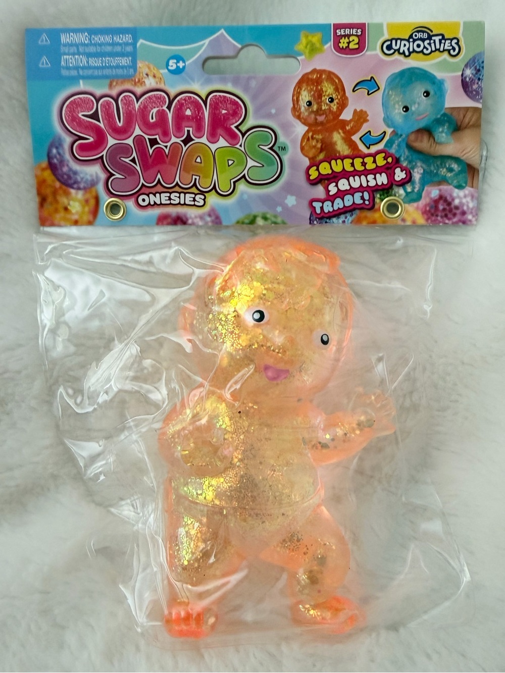 NWT ORB Curiosities Sugar Swaps Onesies Series 2 Orange Squishy Baby